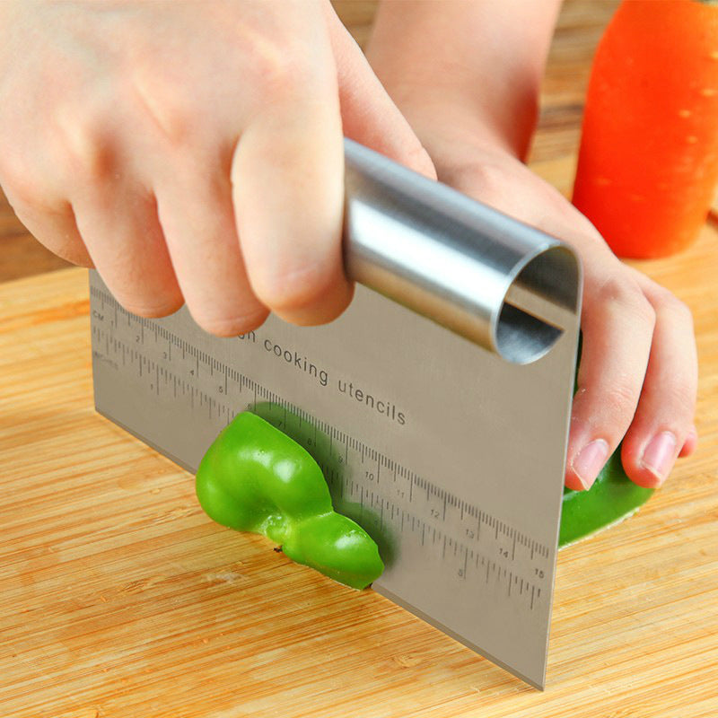 OZZYCOOK 2-Pack Dough Scraper & Cutter - Stainless Steel