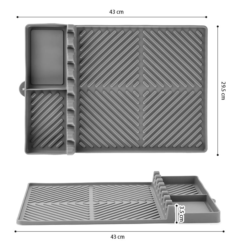 HYPERANGER Grill Mat 29.5 x 43 x 3.5cm - Grey