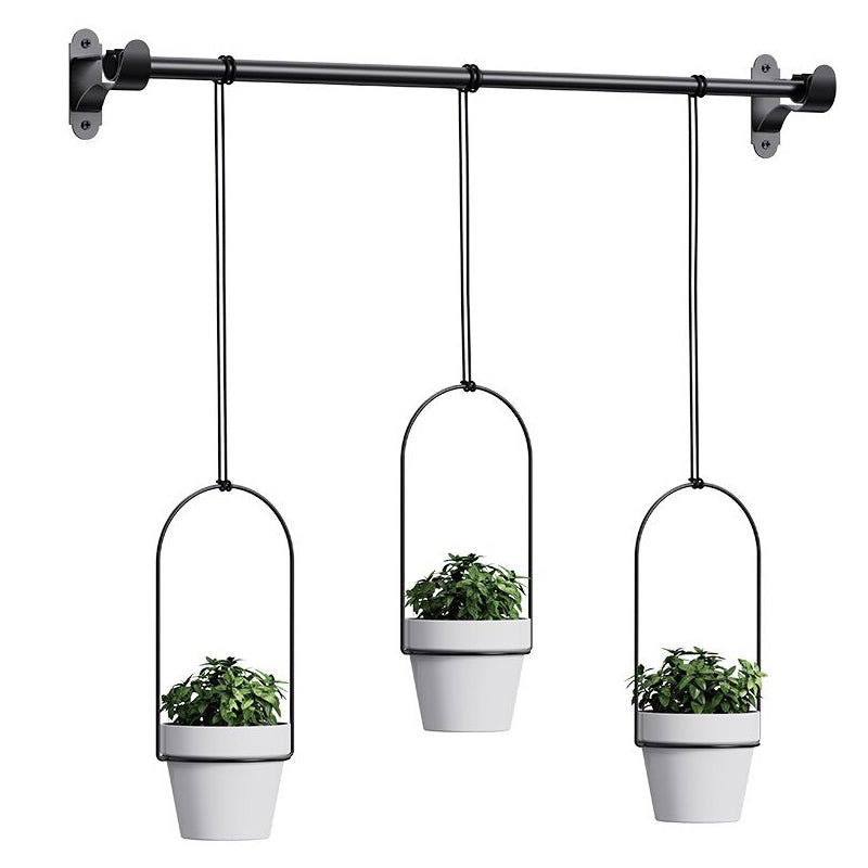 GREENYHAVEN Hanging Planter Set - Black