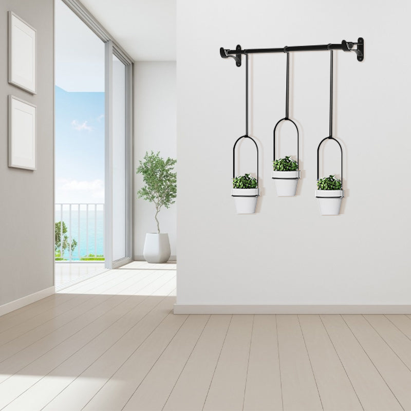 GREENYHAVEN Hanging Planter Set - Black