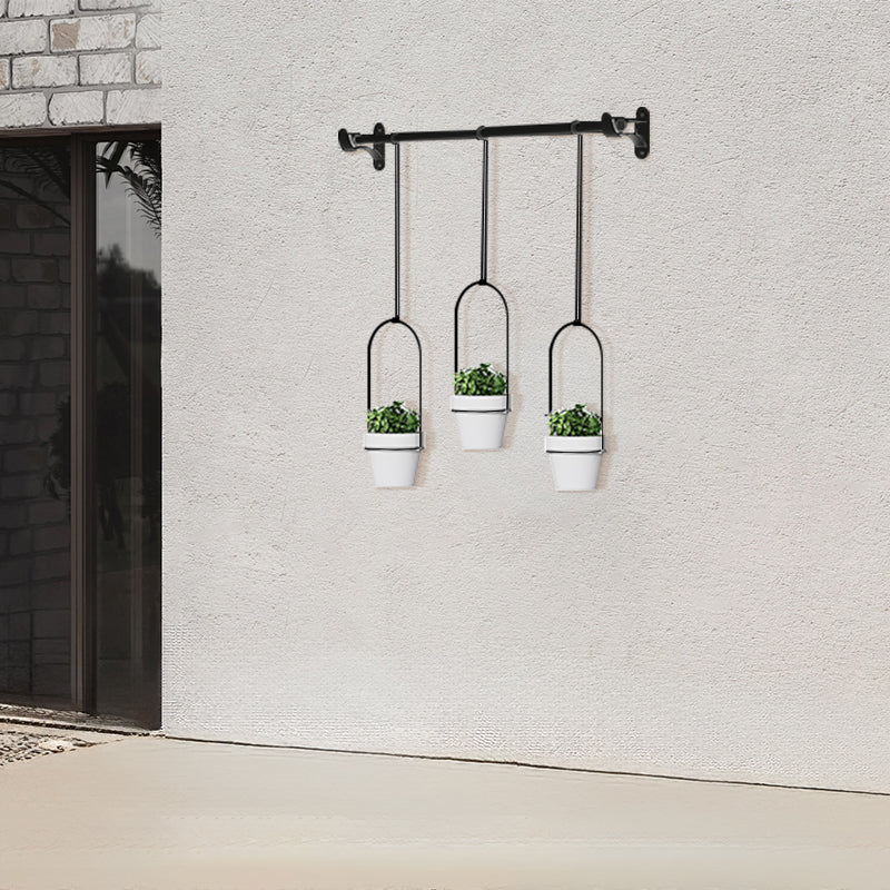 GREENYHAVEN Hanging Planter Set - Black