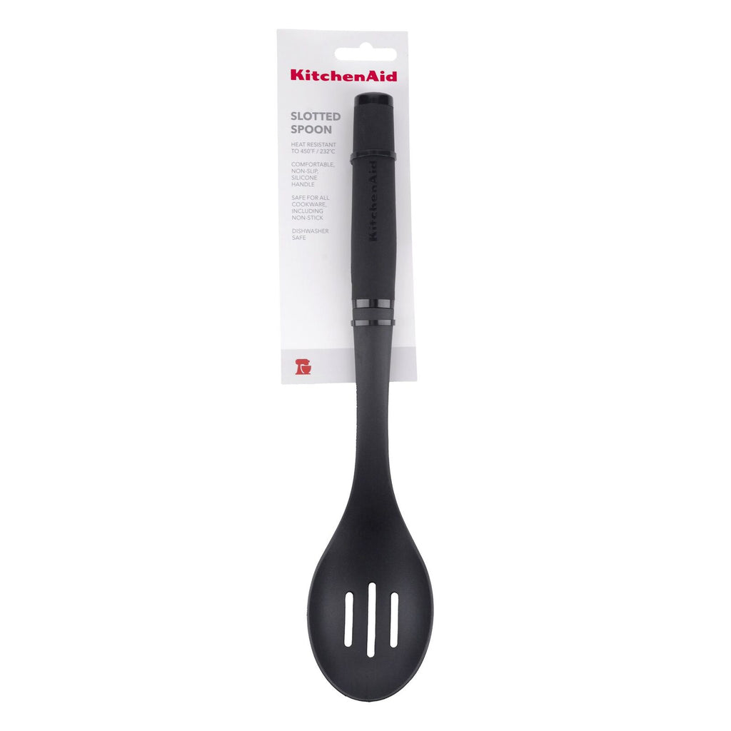 KitchenAid: Soft Touch Slotted Spoon Nylon - Black