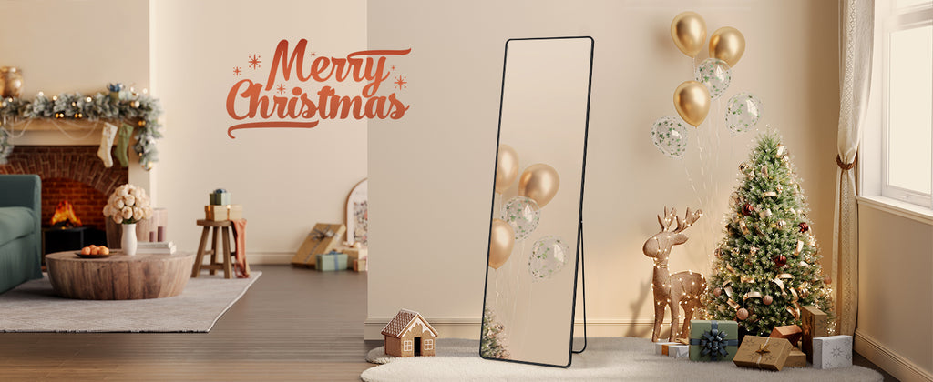 SONGMICS Rectangle Full Body Mirror with Stand