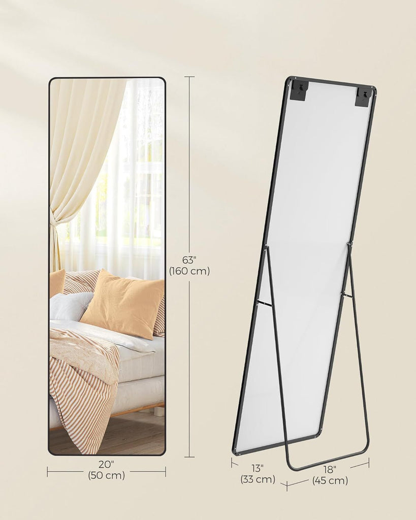 SONGMICS Rectangle Full Body Mirror with Stand