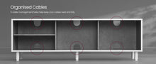 Load image into Gallery viewer, VASAGLE Superfast Toolless 1.40M TV Stand Cabinet - Cloud White &amp; Concrete Grey