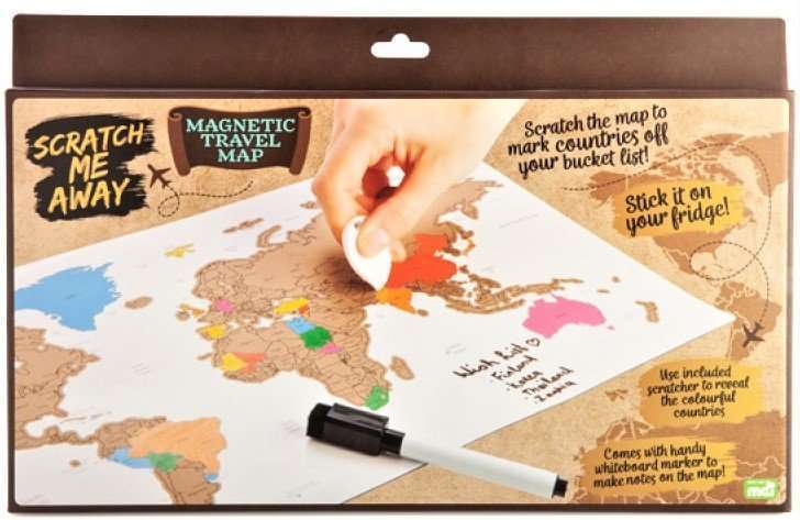 Scratch Me Away Magnetic Travel Map