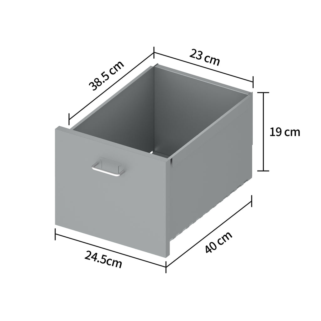 Gorilla Office - Mobile Metal 3 Drawer Cabinet - Grey