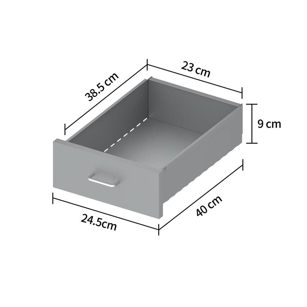 Gorilla Office - Mobile Metal 3 Drawer Cabinet - Grey