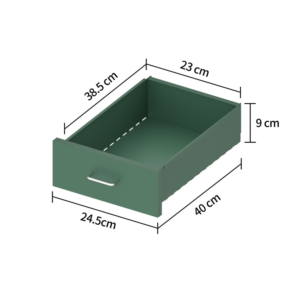 Gorilla Office - Mobile Metal 3 Drawer Cabinet - Pine Green