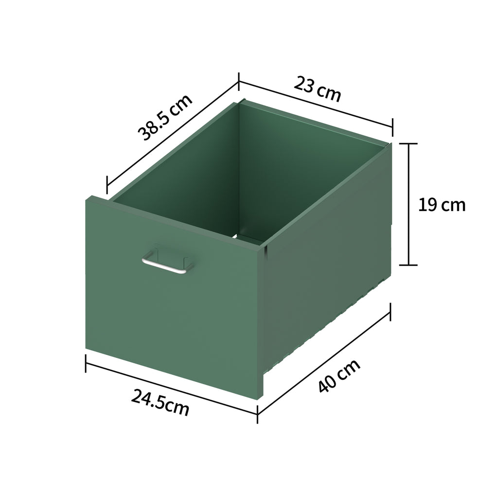 Gorilla Office - Mobile Metal 3 Drawer Cabinet - Pine Green