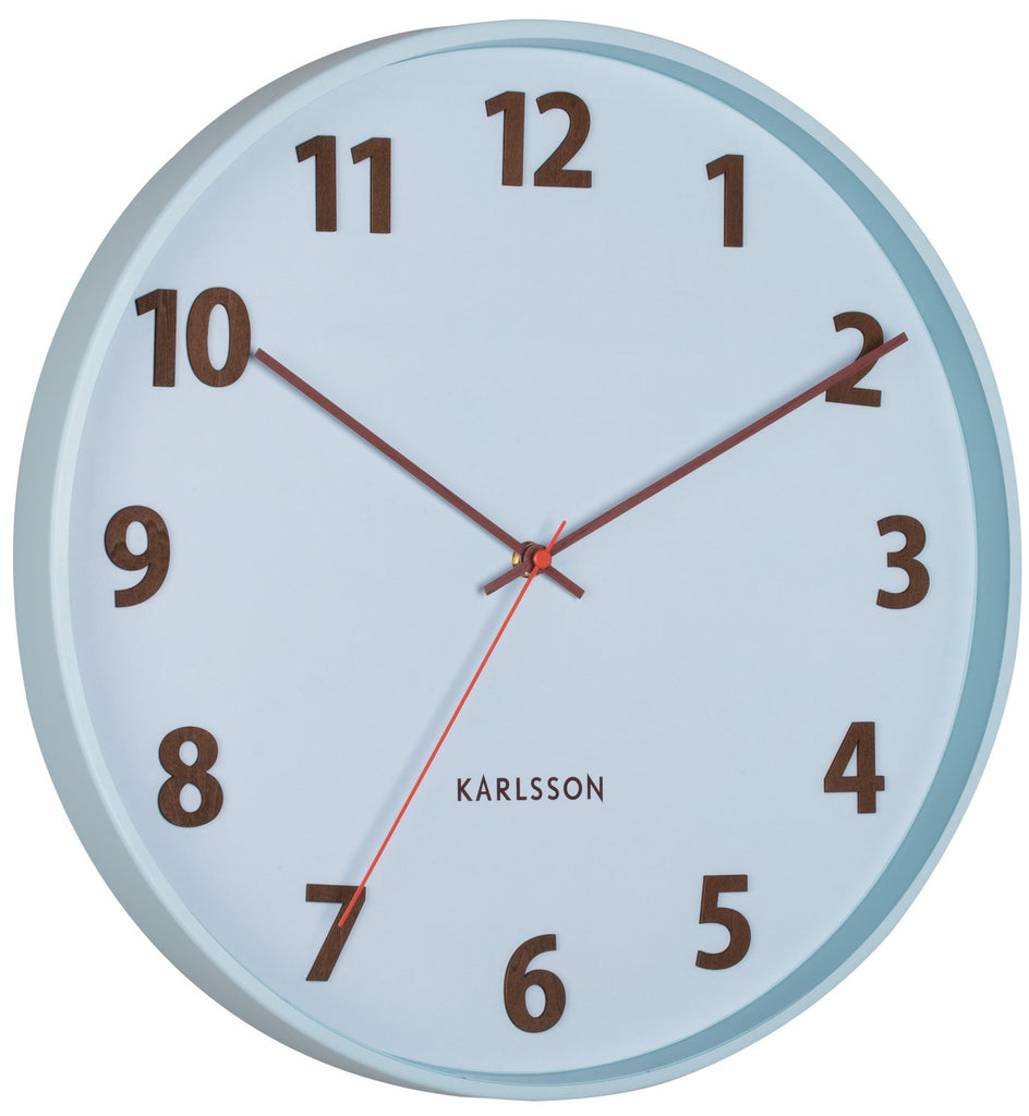 Karlsson: Summertime Clock - Soft Blue