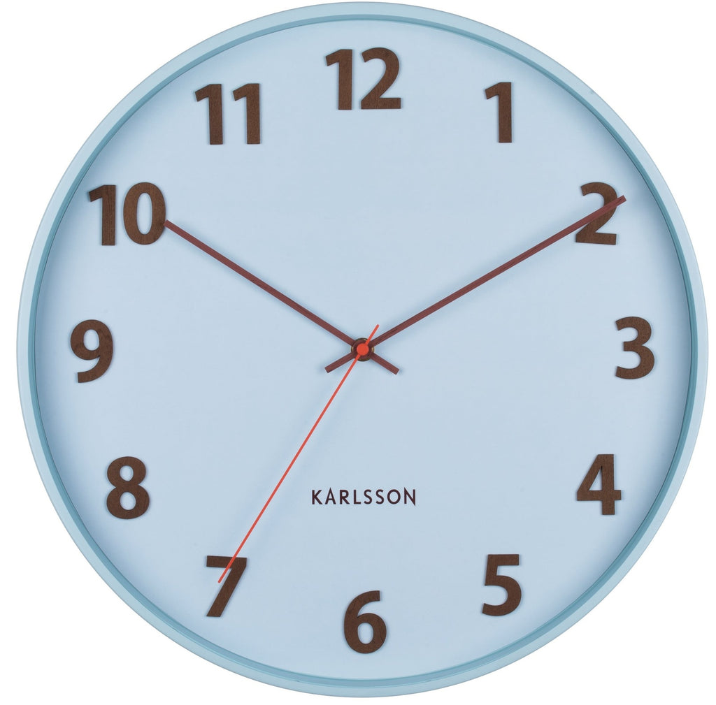 Karlsson: Summertime Clock - Soft Blue