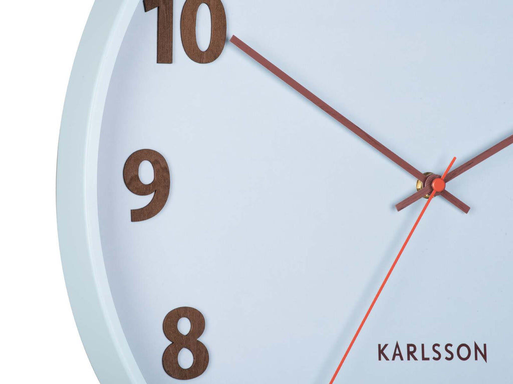 Karlsson: Summertime Clock - Soft Blue