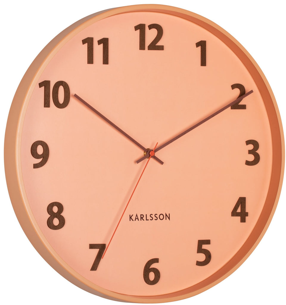 Karlsson: Summertime Clock - Soft Orange