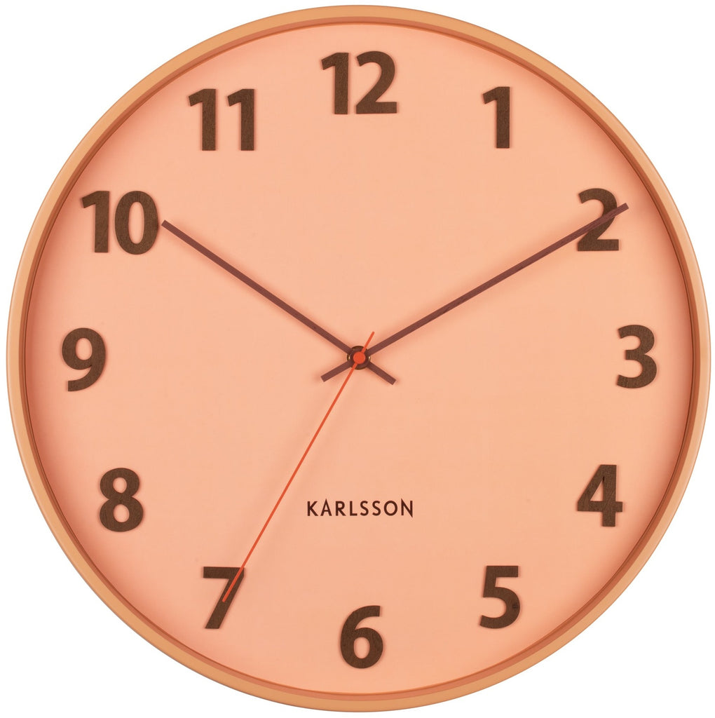 Karlsson: Summertime Clock - Soft Orange