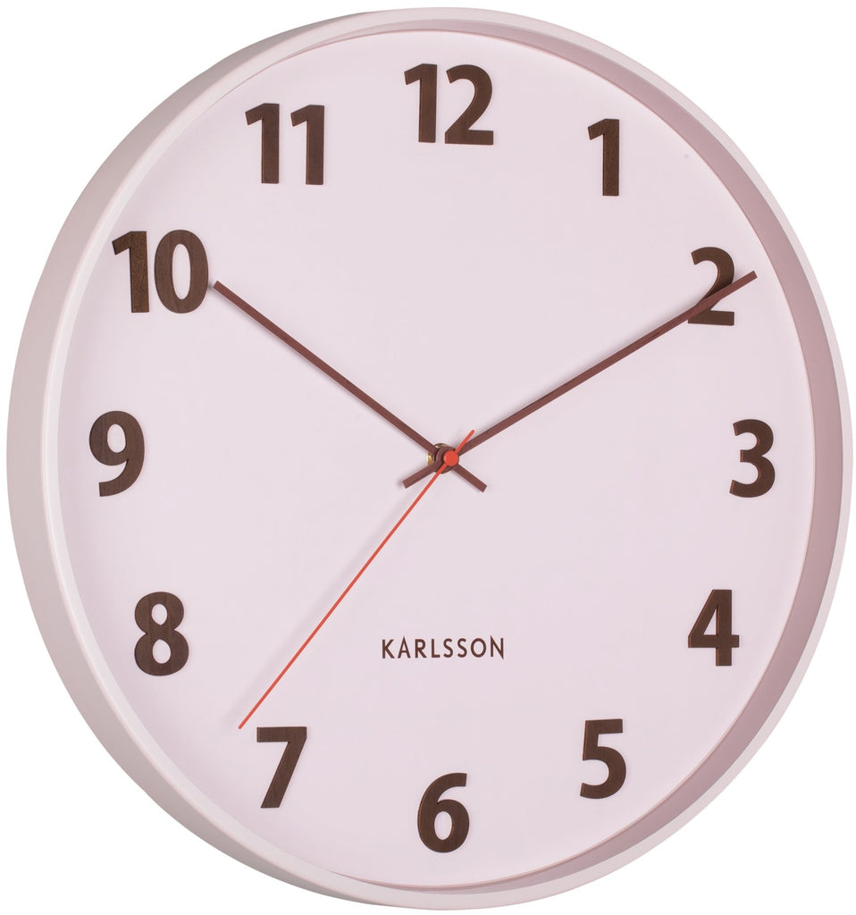 Karlsson: Summertime Clock - Soft Pink