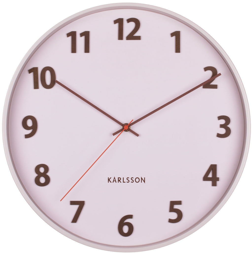 Karlsson: Summertime Clock - Soft Pink