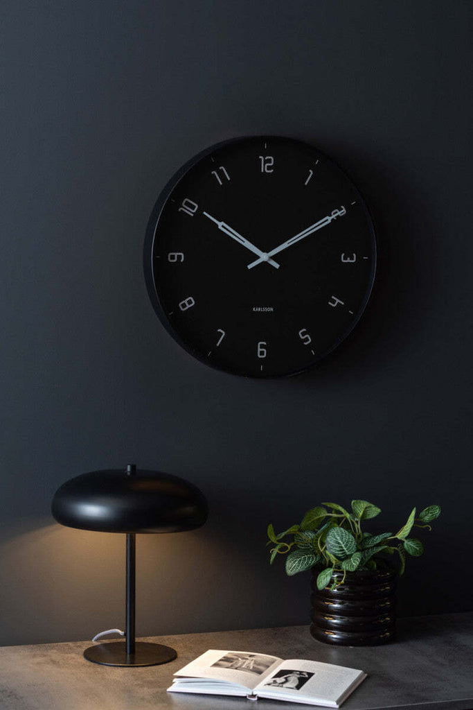 Karlsson: Stark Wall Clock - Black