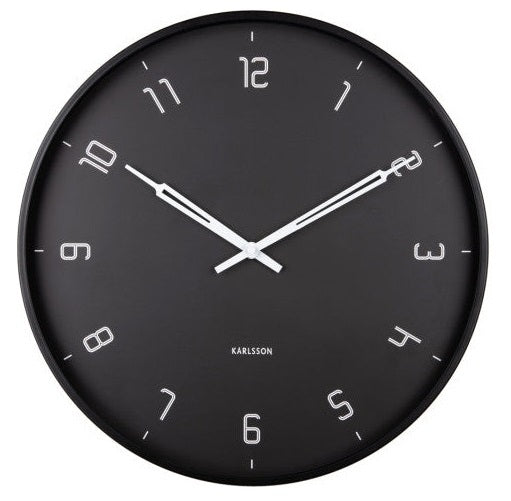 Karlsson: Stark Wall Clock - Black