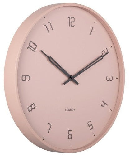 Karlsson: Stark Wall Clock - Faded Pink