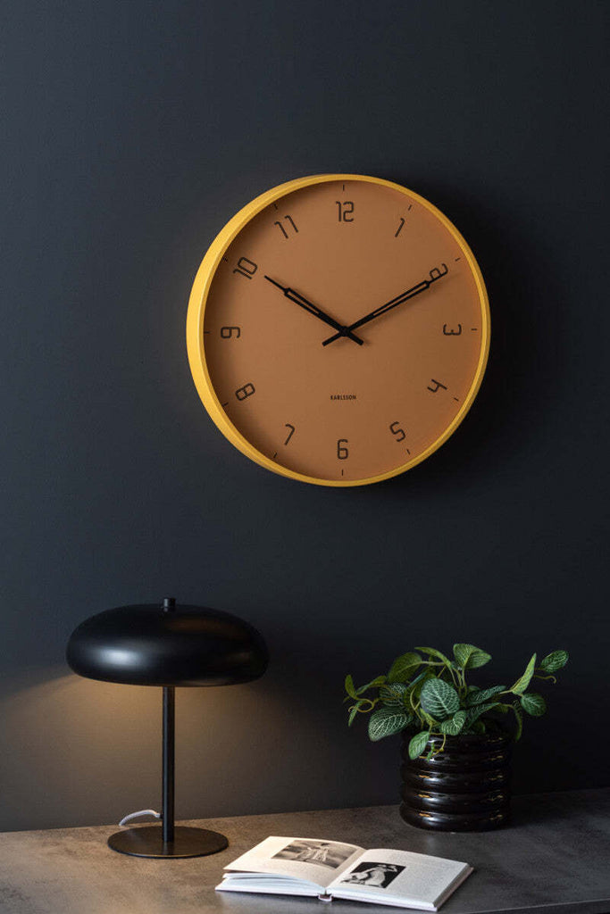 Karlsson: Stark Wall Clock - Honey Yellow