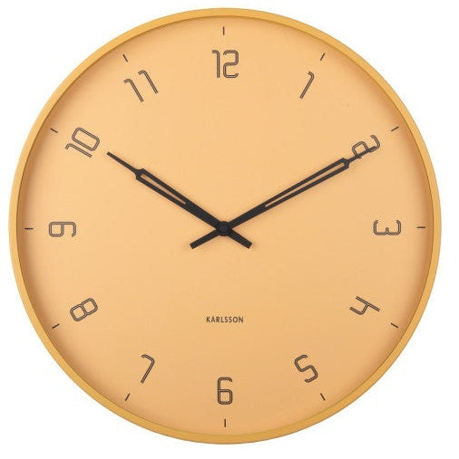 Karlsson: Stark Wall Clock - Honey Yellow