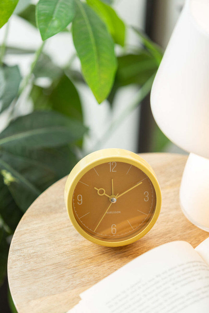 Karlsson: Monocle Alarm Clock - Ochre Yellow