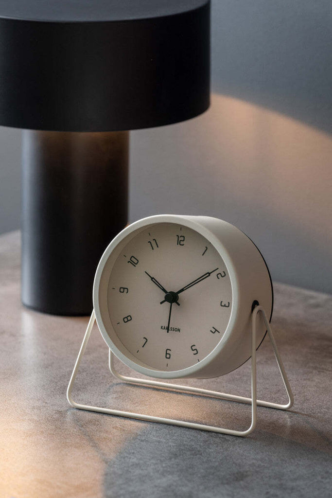 Karlsson: Stark Alarm Clock - Warm Grey