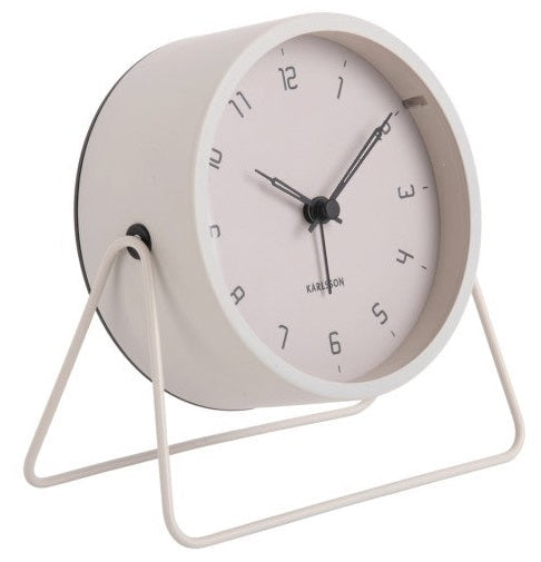 Karlsson: Stark Alarm Clock - Warm Grey