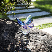 Load image into Gallery viewer, Crystal Glass Butterfly Figurine with Ball Base - Purple