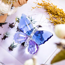 Load image into Gallery viewer, Crystal Glass Butterfly Figurine with Ball Base - Purple