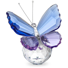 Load image into Gallery viewer, Crystal Glass Butterfly Figurine with Ball Base - Purple