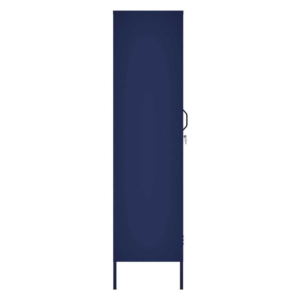 Fraser Country Milan Metal Locker Storage Cabinet - Navy Blue