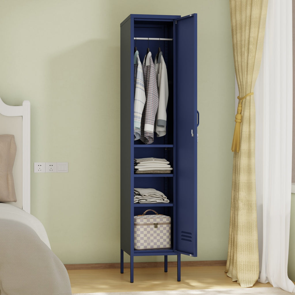 Fraser Country Milan Metal Locker Storage Cabinet - Navy Blue