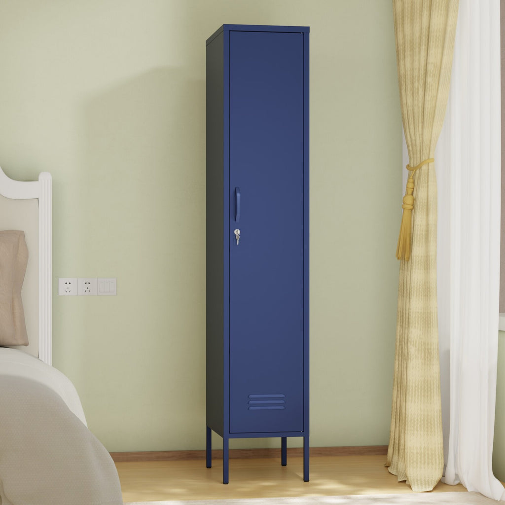 Fraser Country Milan Metal Locker Storage Cabinet - Navy Blue