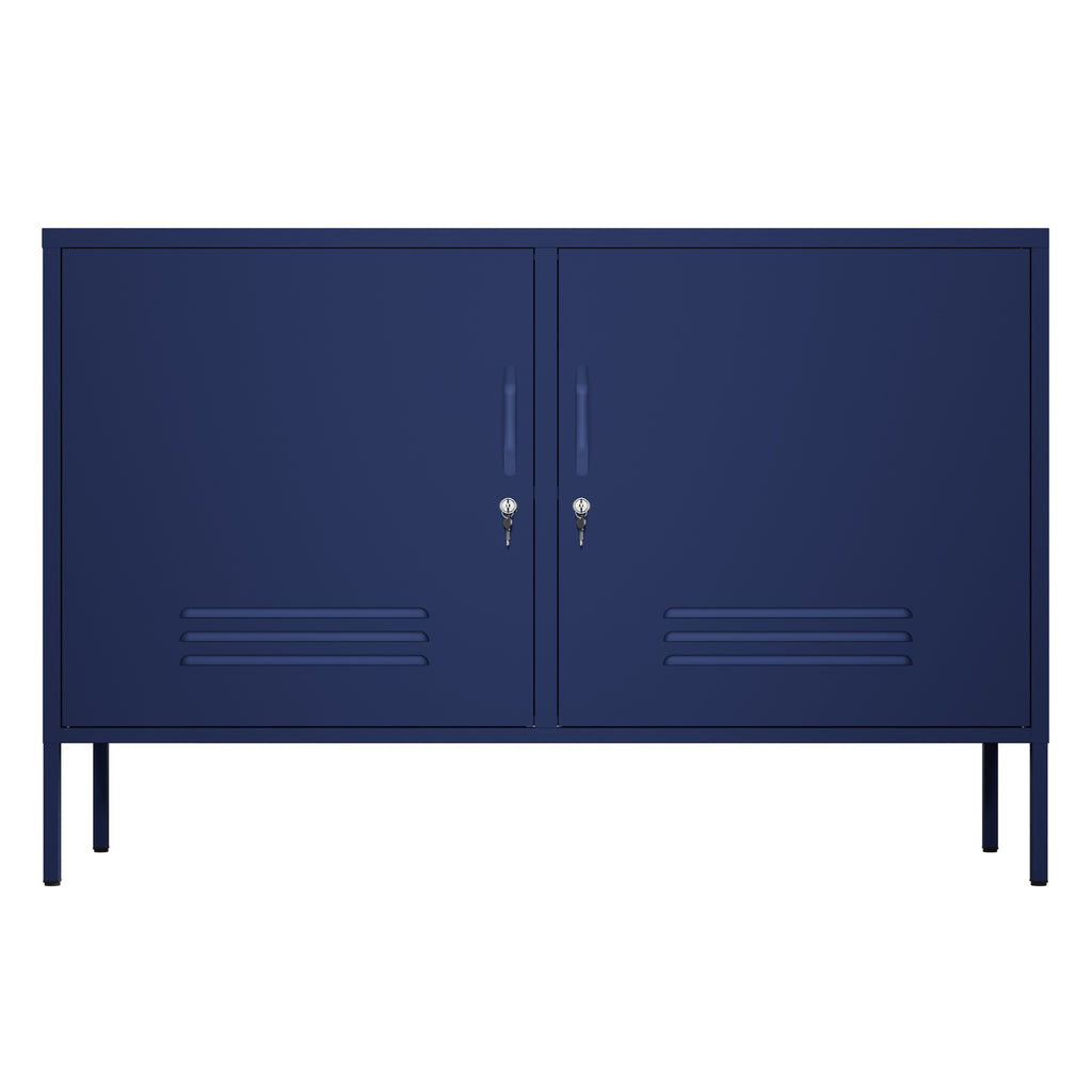 Fraser Country Milan Metal Storage Locker & TV Cabinet - Navy Blue