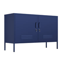 Load image into Gallery viewer, Fraser Country Milan Metal Storage Locker &amp; TV Cabinet - Navy Blue