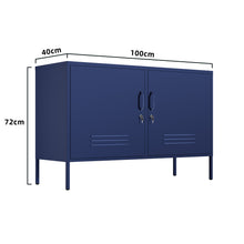 Load image into Gallery viewer, Fraser Country Milan Metal Storage Locker &amp; TV Cabinet - Navy Blue