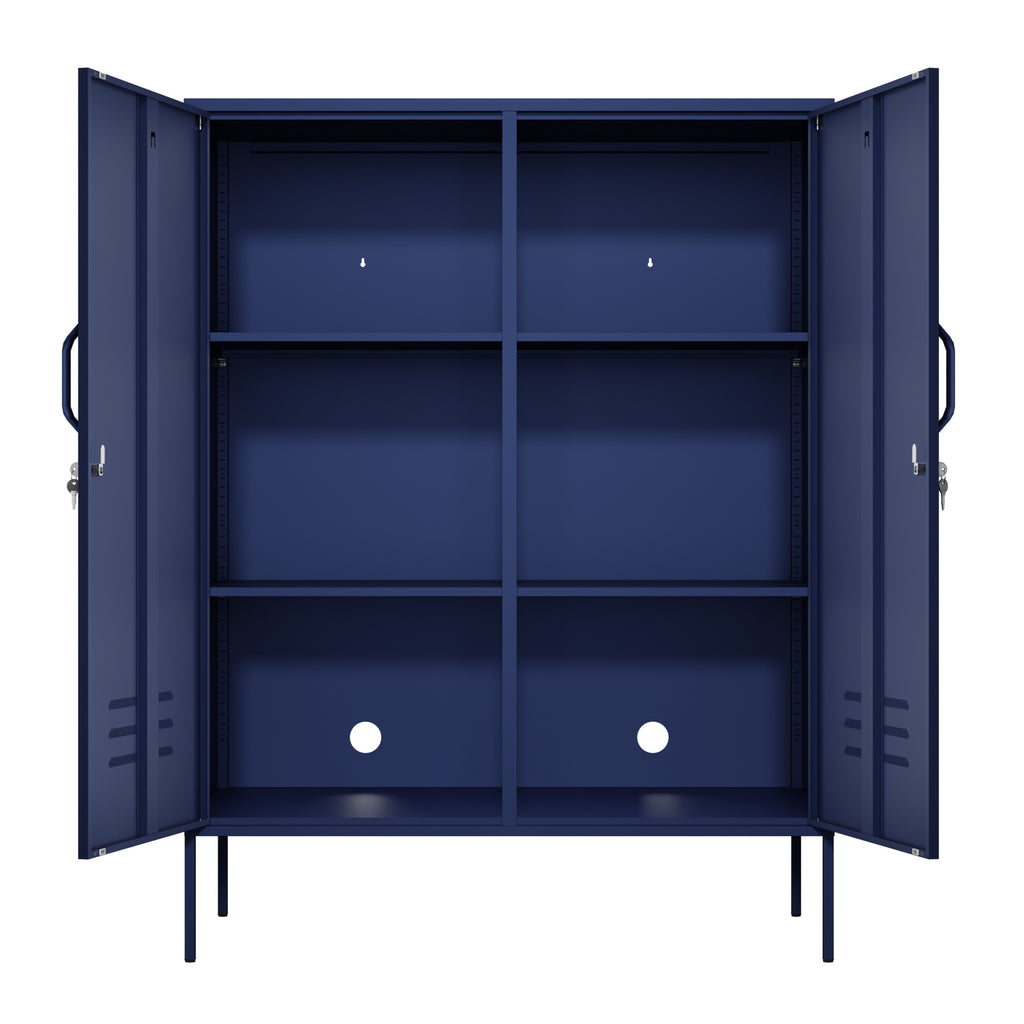 Fraser Country Milan Metal Side Cabinet - Navy Blue