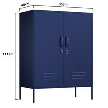 Load image into Gallery viewer, Fraser Country Milan Metal Side Cabinet - Navy Blue