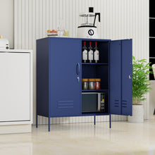 Load image into Gallery viewer, Fraser Country Milan Metal Side Cabinet - Navy Blue