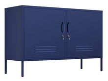 Load image into Gallery viewer, Fraser Country Milan Metal Storage Locker &amp; TV Cabinet - Navy Blue