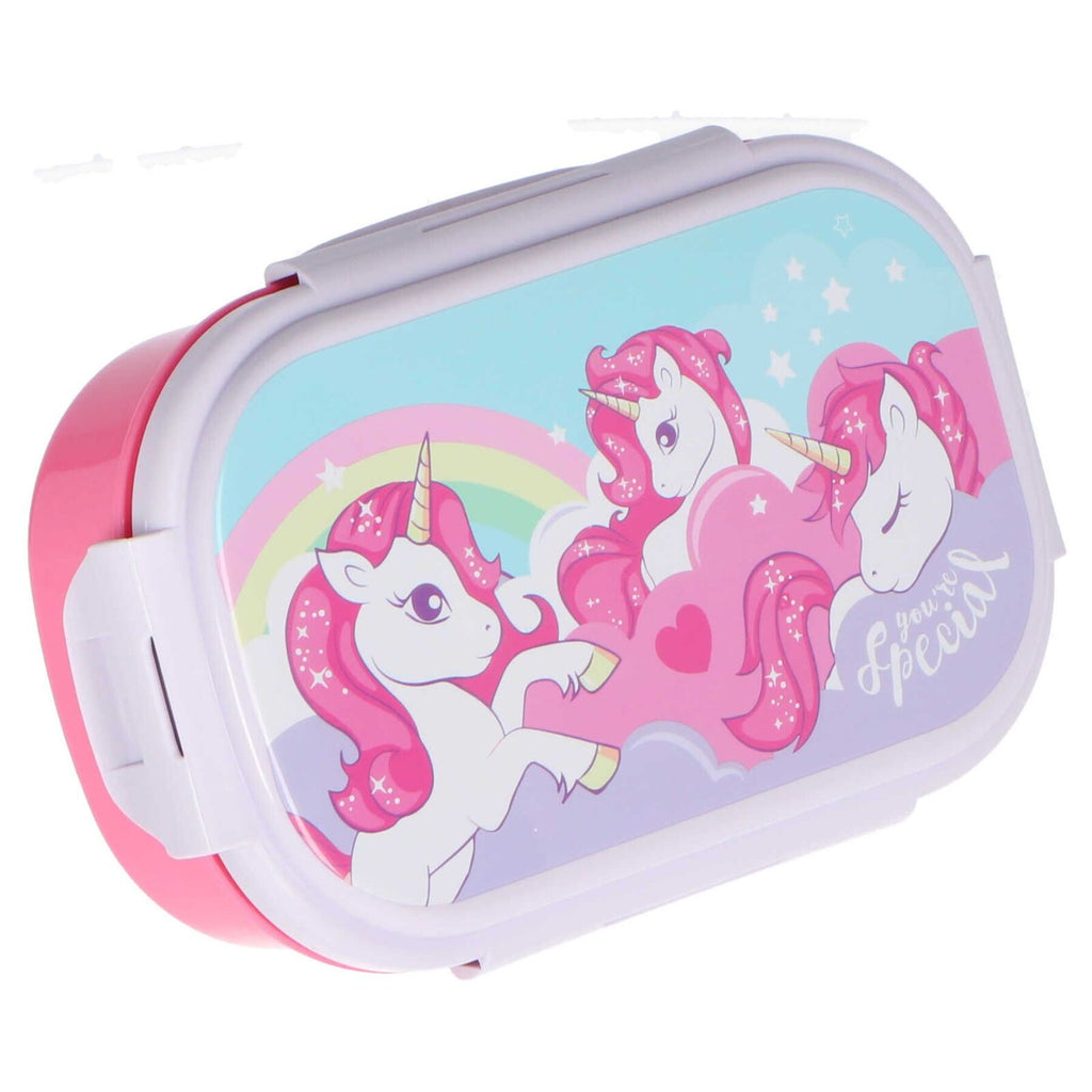 Unicorn Lunch Box with Cutlery - "You're Special"