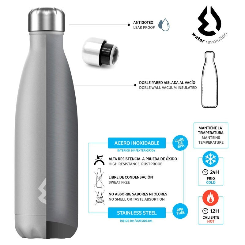 Water Revolution: Water Bottle - Black (500ml)