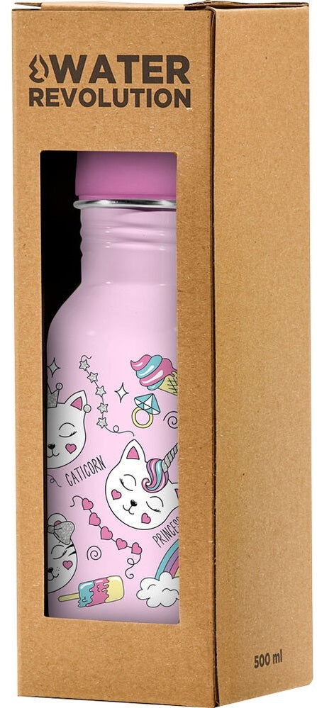 Water Revolution: Stainless Steel Bottle - Cats (500ml)