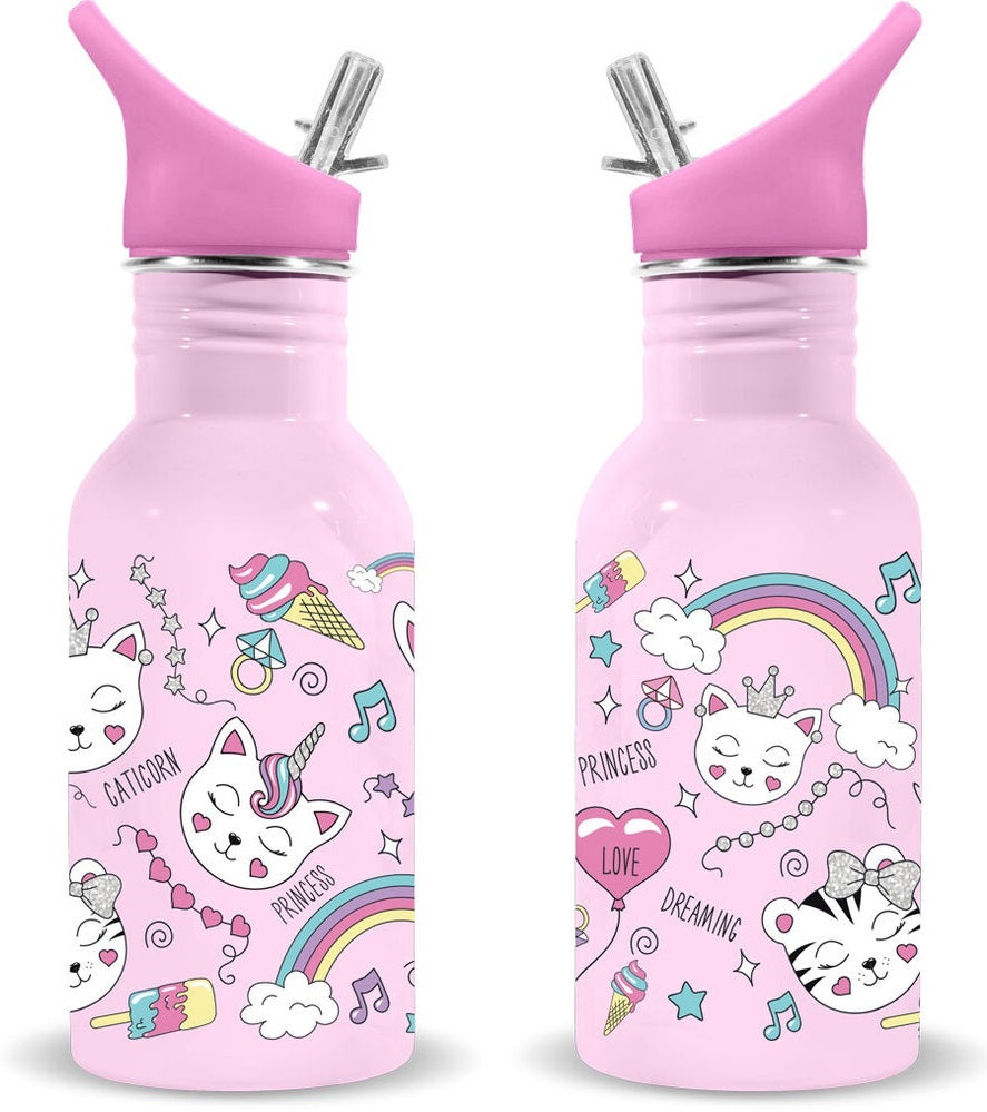 Water Revolution: Stainless Steel Bottle - Cats (500ml)