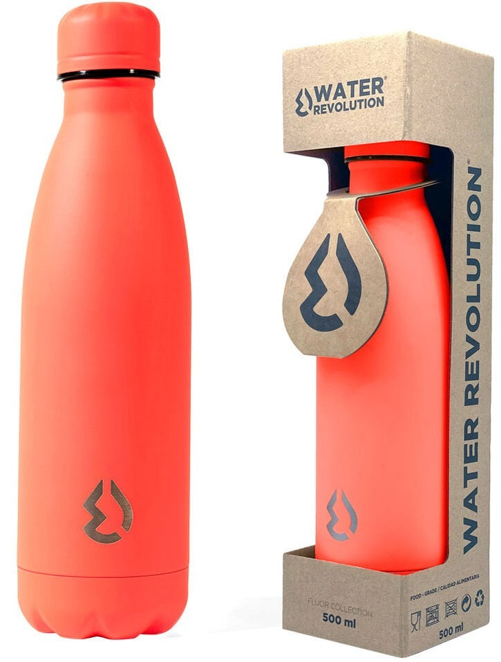 Water Revolution: Water Bottle - Fluro Coral (500ml)