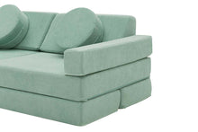 Load image into Gallery viewer, Fraser Country 14 Piece Modular Double Kids Play Sofa - Sage Green