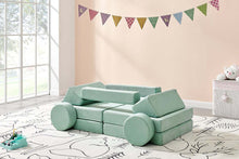 Load image into Gallery viewer, Fraser Country 14 Piece Modular Double Kids Play Sofa - Sage Green