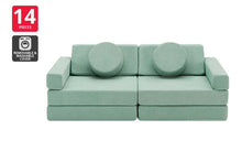 Load image into Gallery viewer, Fraser Country 14 Piece Modular Double Kids Play Sofa - Sage Green